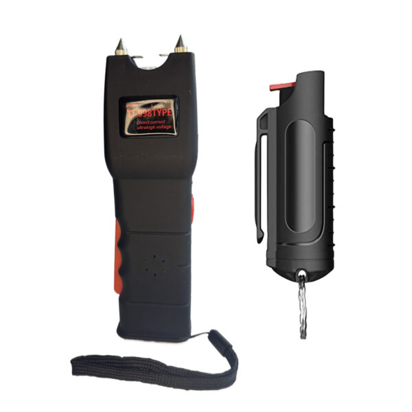2,400,000 Volt Ergo Stun Gun with Bright LED, Black and Pink - Image 13
