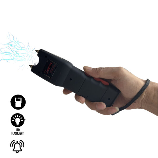 2,400,000 Volt Ergo Stun Gun with Bright LED, Black and Pink - Image 11