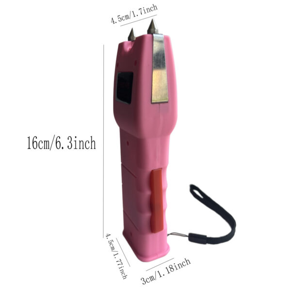 2,400,000 Volt Ergo Stun Gun with Bright LED, Black and Pink - Image 9