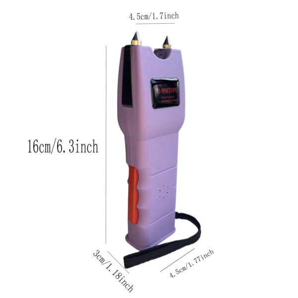 2,400,000 Volt Ergo Stun Gun with Bright LED, Black and Pink - Image 7