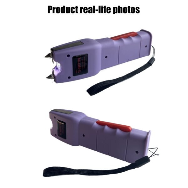 2,400,000 Volt Ergo Stun Gun with Bright LED, Black and Pink - Image 4