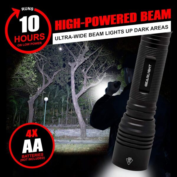 S2000 LED Flashlight High Lumens - Super Bright, Powerful, Mid-Size Tactical Flashlight for Outdoor Activity & Emergency Use - Image 10