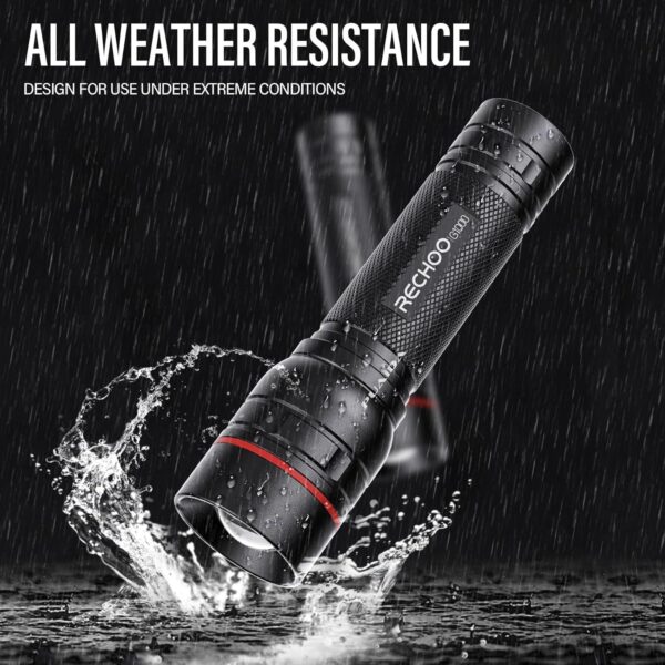 Rechargeable Flashlights High Lumens, G1000 Super Bright Flash Light, Small Zoomable Led Flashlight with 3 Lighting Modes, Portable Tactical Flashlights for Camping - Image 6