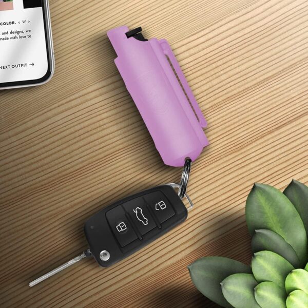 Pepper Spray Stun Gun Combo Pack - Self Defense Keychain Set, Personal Safety Devices for Women, Home Defense & Self Defense Kit - Lilac - Image 10