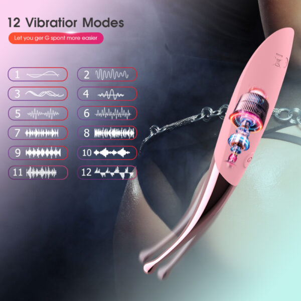 Clitoral Vibrator Sex Toys for Women, High-Frequency G Spot Clit Vibrator, Rechargeable Clit Vibrator with 12 Vibration Modes Powerful Vaginal Massager Clit Stimulator Adult Sex Toys - Image 3
