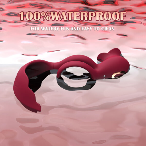 Horseshoe Penis Ring,Silicone Triple Root Binding Cock-Ring Full Locking,Rose Horseshoe Ring Male Chastity Device Adult Sex Toy for Men Gay Couple - Image 2
