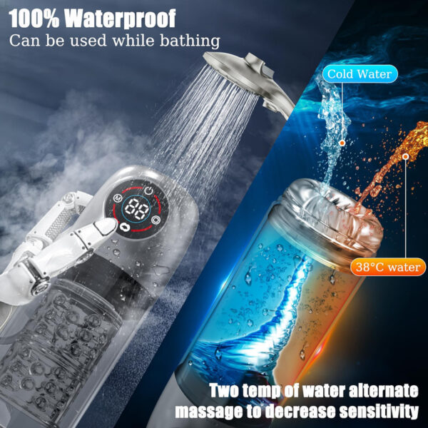 Automatic Male Masturbator with Rotating Penis Sucking Lick Vibrator Adult Sex Toys for Men Pocket Pussy LCD Display - Image 2