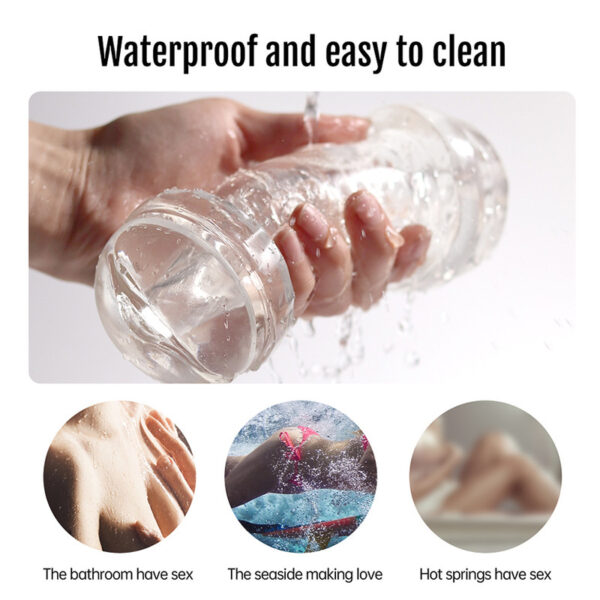 Male Masturbator Cup Soft Pussy Sex Toys Transparent Vagina Adult Endurance Exercise Sex Products Vacuum Pocket Cup for Men - Image 2
