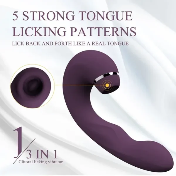 3 in 1 Clitoral Suction Licking 10 Vibration Oral Sex Clit Clitoris Stimulator Sex Toys for Woman Masturbation,purple - Image 2