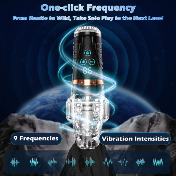 Automatic Vibrating Sucking Masturbator for Men Blowjob Sex Machine Male Masturbators Cup with 9 Suction Modes & 9 Vibrations - Image 2