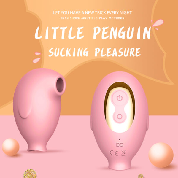 8 Modes Cute Penguins Sucking Vibrating Eggs Silicone Tongue Licking Oral Sex Toys For Women Masturbation Adult Products - Image 2