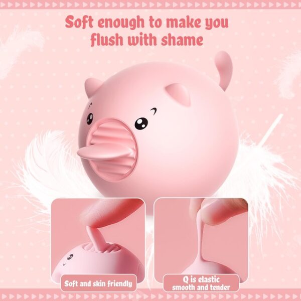 Cute Mini Pig Tongue Licking Toys for Woman Clitoral Nipples Anal Stimulation Vibrators Female Masturbation Sex Toys for Couples - Image 2