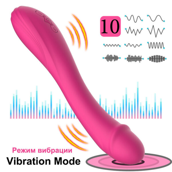 Realistic Dildo Vibrator For Women,Soft Silicone Massager G-Spot Stimulator Female Masturbator Adult Sex Toys For Women,Red - Image 3