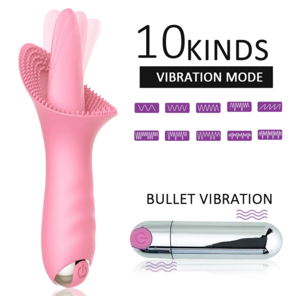 Tongue Vibrator Licking G Spot Clitoral Stimulator 10 Modes Vaginal Massage Sex Toy For Adult Women Orgasm Masturbator - Image 3