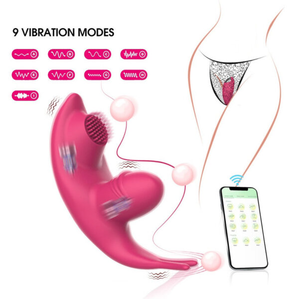 2 IN 1 Mini Dildo Vibrator App Remote Control Wearable Stimulator Female G-Spot Clitoris Lick Massager Adult Sex Toys for Women - Image 3