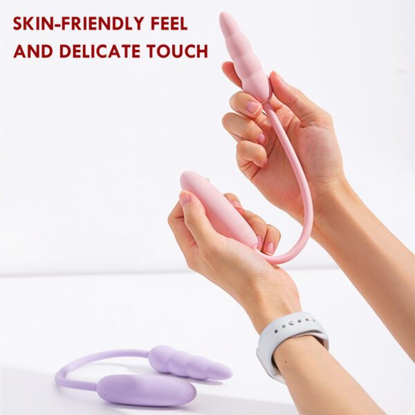 Dual Vibrator 10 Speed Double Head Jump Egg Bullet Dildo Vibrato,Rechargeable Anal Butt Plug Adult Sex Toy for Couple Men Women, - Image 3