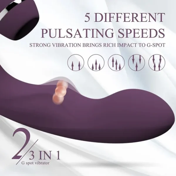 3 in 1 Clitoral Suction Licking 10 Vibration Oral Sex Clit Clitoris Stimulator Sex Toys for Woman Masturbation,purple - Image 3