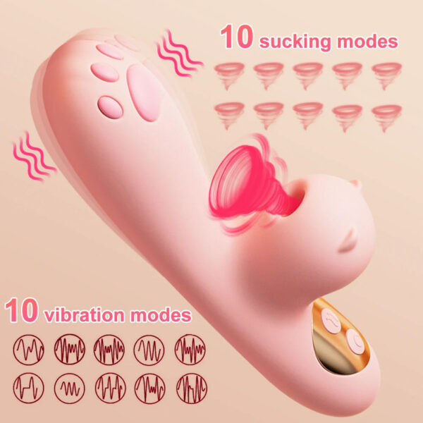 Women's Sucking Dildo Vibrator Vagina Clitoral G-Spot Stimulator Breast Massage Suction Cup Masturbator Adult Sex Toy Couple - Image 3