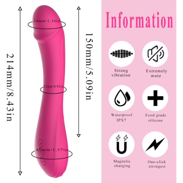 Realistic Dildo Vibrator For Women,Soft Silicone Massager G-Spot Stimulator Female Masturbator Adult Sex Toys For Women,Red - Image 4