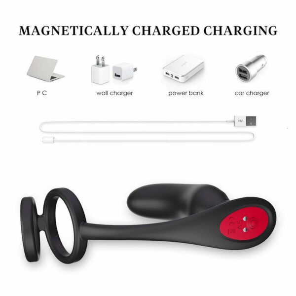 Wireless Remote Male Prostate Massager Silicone Butt Plug Vibrator With Cockring 10 Speeds Sex Toys for Men - Image 4