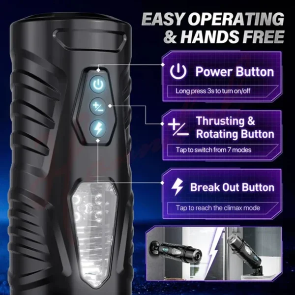 Automatic Male Masturbator 7 Thrusting Rotating Modes Mastubator Cup Electric Pocket Pussy For Penis Sex Toy For Men - Image 4