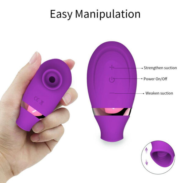 2 in 1 Tongue Licking Clit Sucker Vibrator Female for Women G-Spot Sucking Double Stimulation Nipples Massagers Sex Toy Adult - Image 4