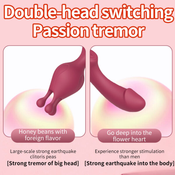 Double-Ended Vibrator-12 Frequency Modes, 42??C Heating, Waterproof USB Rechargeable, Skin-Friendly Silicone Adult Sex Toys for Women - Image 4