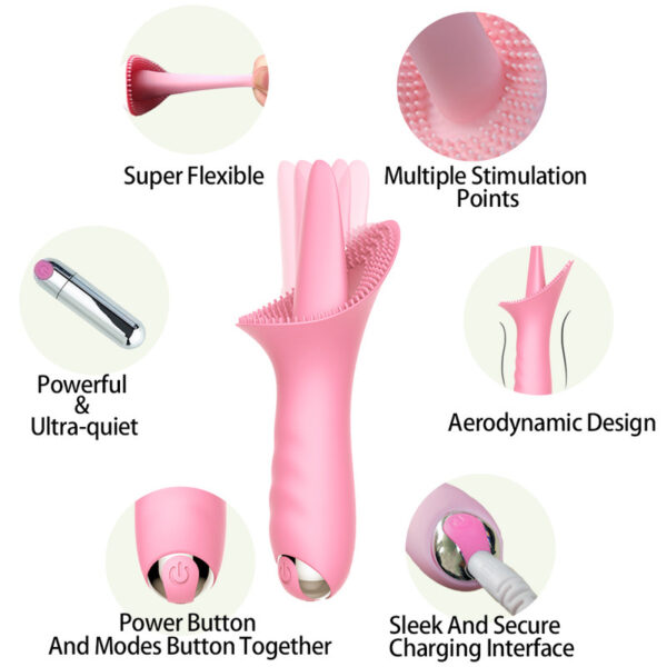 Tongue Vibrator Licking G Spot Clitoral Stimulator 10 Modes Vaginal Massage Sex Toy For Adult Women Orgasm Masturbator - Image 4
