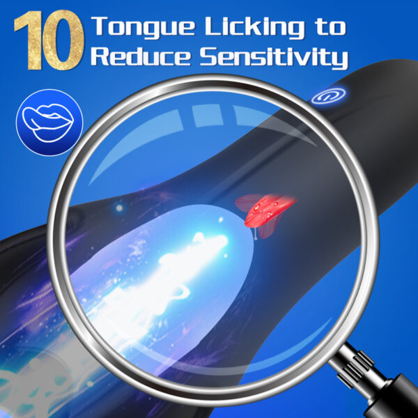 Oral Blowjob Masturbator for Men Glans Vibrating Tongue Licking Sex Lasting Delay Endurance Training Male Sex Toys for Men - Image 4