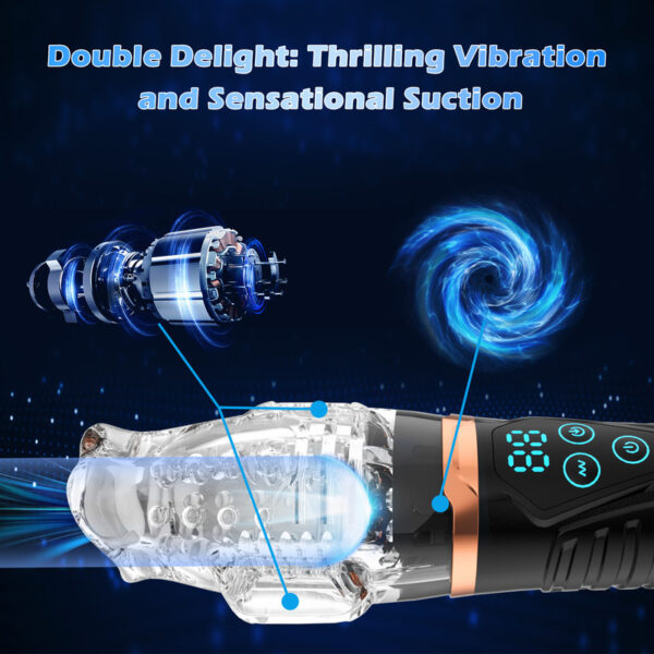 Automatic Vibrating Sucking Masturbator for Men Blowjob Sex Machine Male Masturbators Cup with 9 Suction Modes & 9 Vibrations - Image 4
