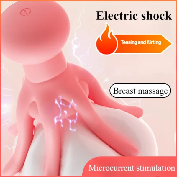 10 Frequency Breast Vibrator Electric Shock Massage G-spot Stimulation Sucking Device BDSM Couple Flirting Female Nipple Toys - Image 4