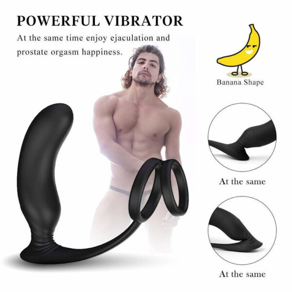Wireless Remote Male Prostate Massager Silicone Butt Plug Vibrator With Cockring 10 Speeds Sex Toys for Men - Image 5