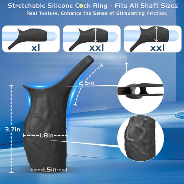 Reusable Condom Penis Extension Sleeve Delay Ejaculation Cock Cover Penis Extender Vibrator Sex Toys For Men Adults - Image 5