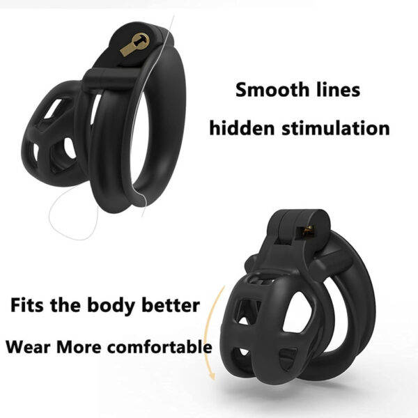 Chastity Cage Male Penis Lock Prevent Erection Penis Exerciser Breathable Cock Ring with Lock 3 Different Sizes Gay Sex Toys - Image 5