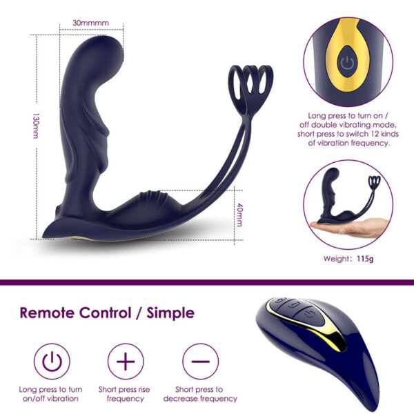 Prostate Toy Vibrating Butt Plug Cockring Wireless Remote Vibrator Massager Sex Toys for Men Women Ass Vibration Dildo - Image 5