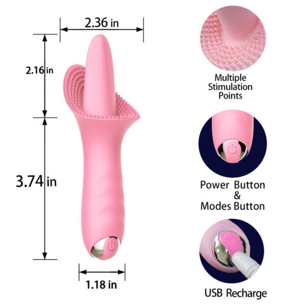Tongue Vibrator Licking G Spot Clitoral Stimulator 10 Modes Vaginal Massage Sex Toy For Adult Women Orgasm Masturbator - Image 5
