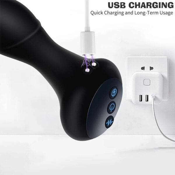 Electric Shock Anal Plug Prostate Massager Intelligent Heating Butt Plug Female Masturbator Anal Bead Erotic Sex Toys for Couple - Image 5
