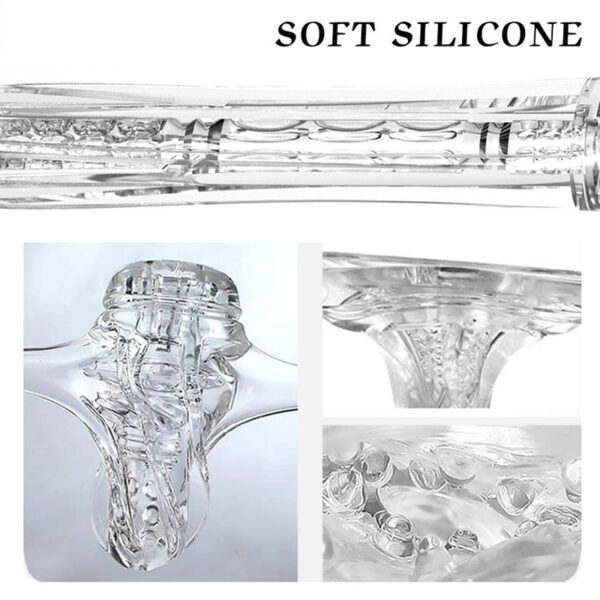 Male Masturbator Cup Soft Pussy Sex Toys Transparent Vagina Adult Endurance Exercise Sex Products Vacuum Pocket Cup for Men - Image 5