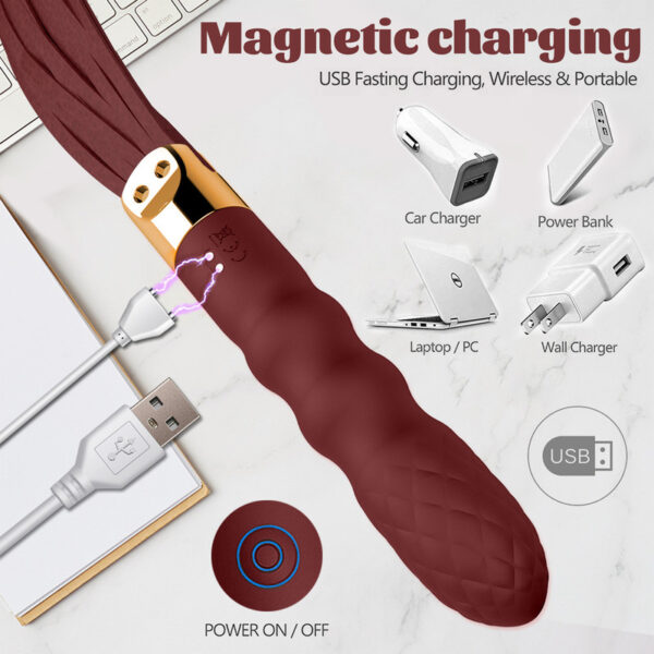 Vibrators Whip For Women G Spot Massager Clitoris Stimulator Rechargeable Anal Plug Sex Toy for Couple Adults BDSM Tool - Image 5