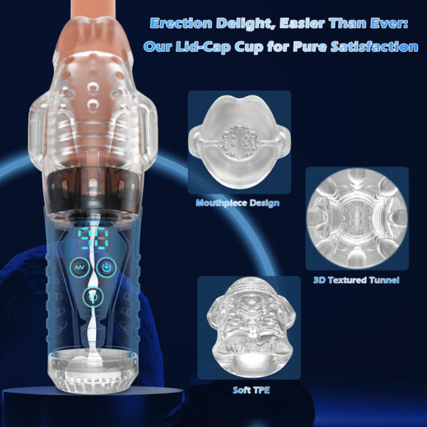 Automatic Vibrating Sucking Masturbator for Men Blowjob Sex Machine Male Masturbators Cup with 9 Suction Modes & 9 Vibrations - Image 5