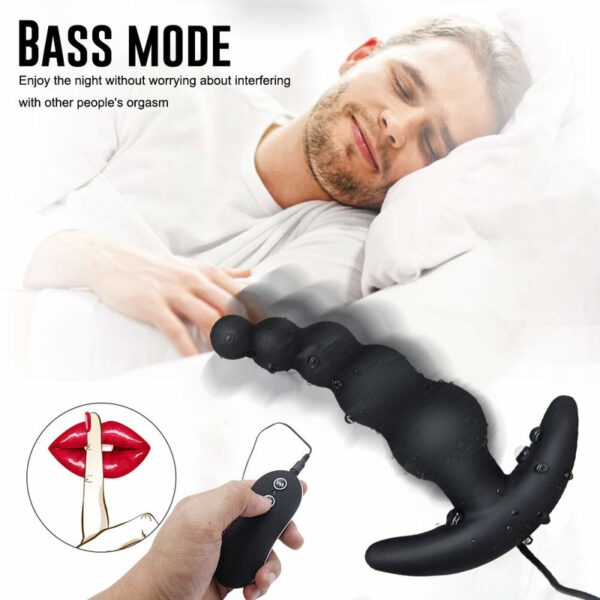 Silicone Anal Vibrator Prostate Massager Sex Toy for Women/men Waterproof 10 Mode Remote Control Vibrating Anal Bead Butt Plug - Image 6