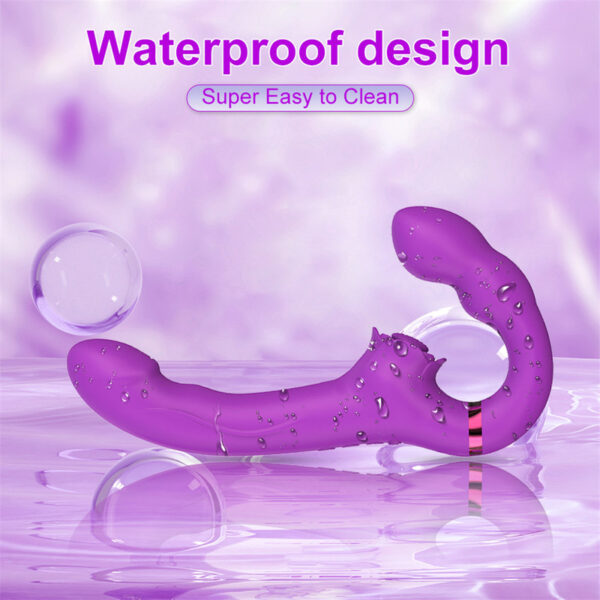 Strapless Strap On Vibrating Dildo Vibrator Remote Control Dual Head G Spot Clitoral Stimulator Adult Sex Toy For Couple Lesbian - Image 6