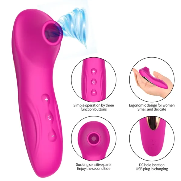 5 Frequency Women Vibrator 10 Sucking Modes Massager Stimulation USB Rechargeable Adult Sex Toy for Couples - Image 6