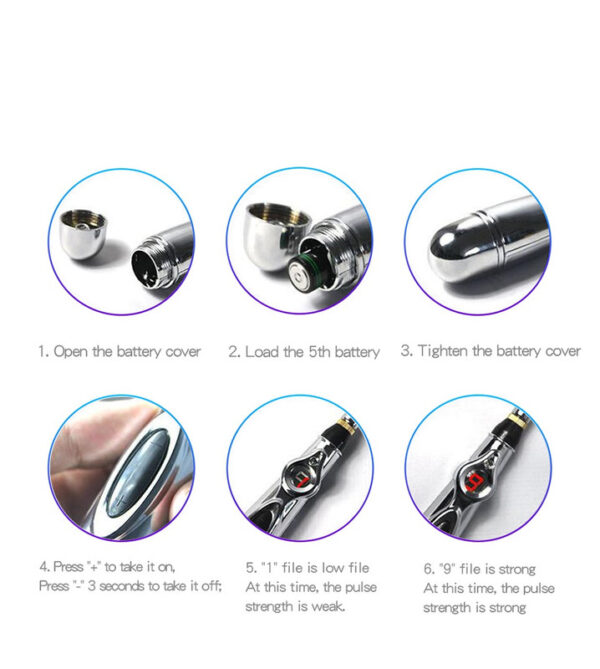 Sex Chastity Wand Electro Shock Sex Toys Sex Toys for Woman Men Nipple/Clitoral/Electrical Stimulator,Silver - Image 6