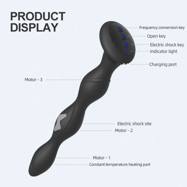 Electric Shock Anal Plug Prostate Massager Intelligent Heating Butt Plug Female Masturbator Anal Bead Erotic Sex Toys for Couple - Image 6