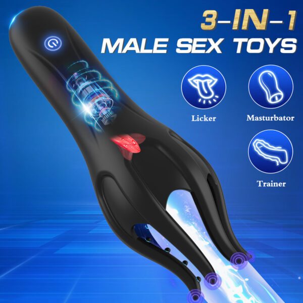 Oral Blowjob Masturbator for Men Glans Vibrating Tongue Licking Sex Lasting Delay Endurance Training Male Sex Toys for Men - Image 6