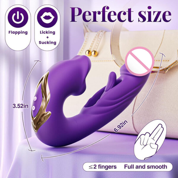 3 in 1 Sex Toys G Spot Vibrator Adult Sex Toys for Women, Tongue Rose Sex Toy Dildo Clitoral Stimulator with Licking Sucking - Image 6