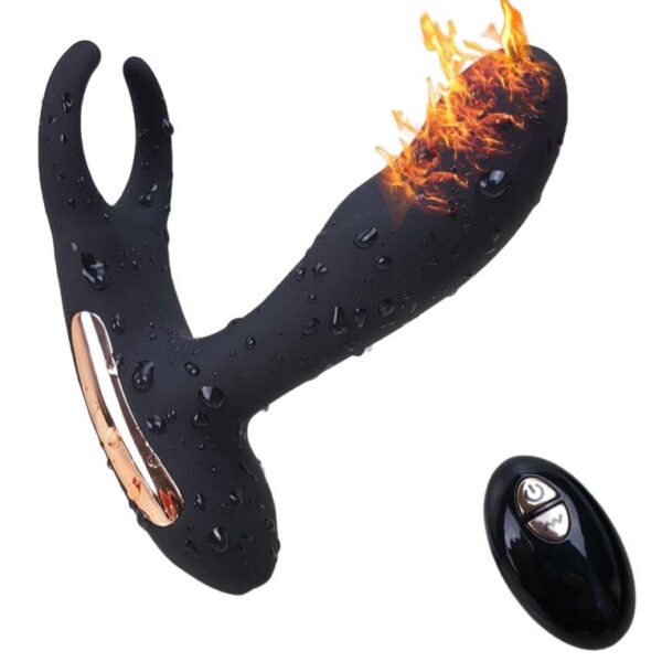 Control Remote control massager USB rechargeable unisex vibrator sex toy men heating anal plug