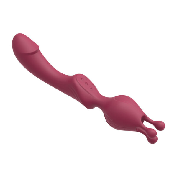 Double-Ended Vibrator-12 Frequency Modes, 42??C Heating, Waterproof USB Rechargeable, Skin-Friendly Silicone Adult Sex Toys for Women