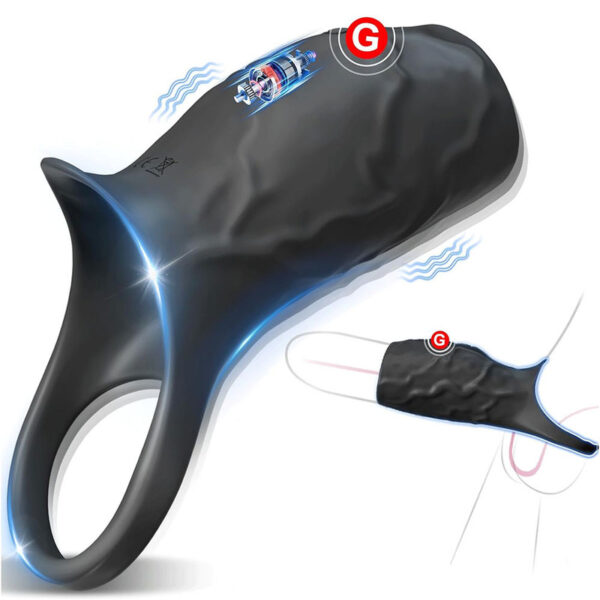 Reusable Condom Penis Extension Sleeve Delay Ejaculation Cock Cover Penis Extender Vibrator Sex Toys For Men Adults